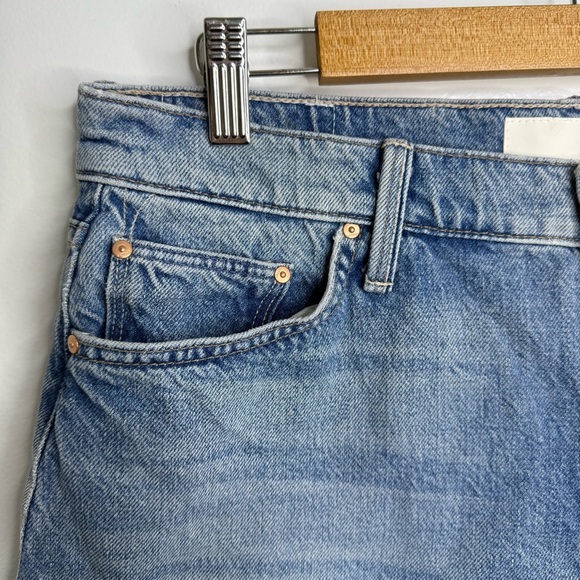 MOTHER SUPERIOR The Skipper Short N’ Long Fray Denim Shorts - Picture 3 of 9